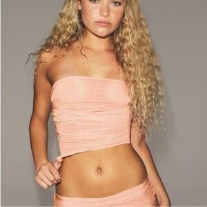 Skims Milky Sheer Tube Top Desert Clay XS NWT Lingerie